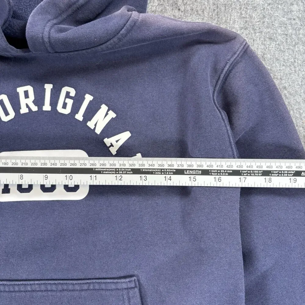 Gap Kids Original 1969 Hoodie Navy Blue Pullover Sweatshirt Fleece Youth Large
